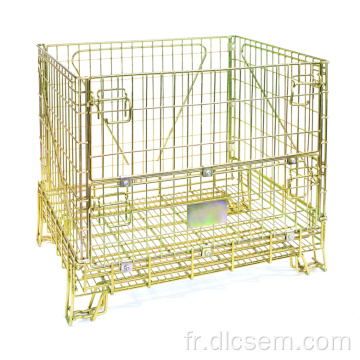 Conteneur de cage de stockage en métal pliable